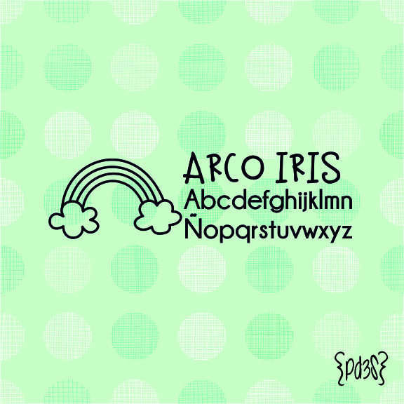 Sello textil y papel ARCO IRIS