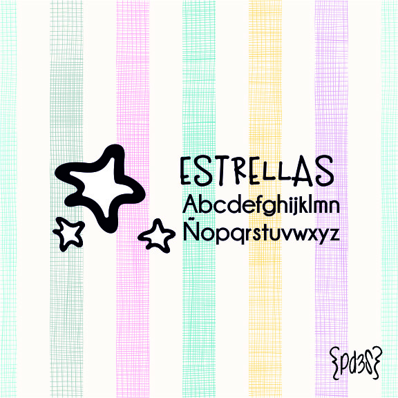 Sello textil y papel ESTRELLAS