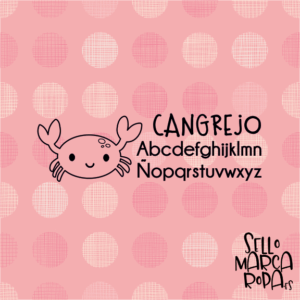 Sello marca ropa cangrejo