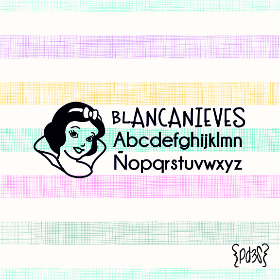 Sello texto y papel BLANCANIEVES