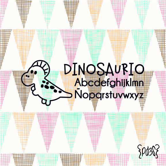 Sello textil y papel DINOSAURIO