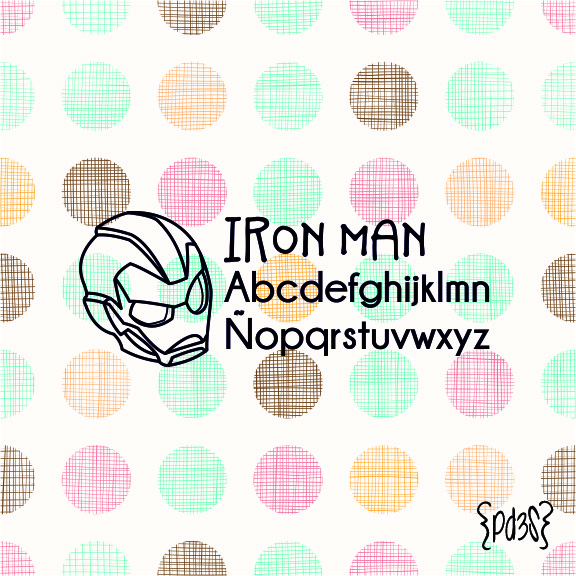 Sello textil y papel IRON MAN