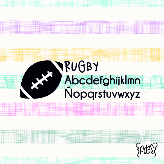 Sello textil y papel RUGBY